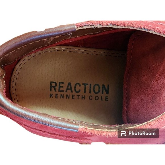 Reaction Kenneth Cole Desert Sun Red Men's Suede Leather New Shoes US Size 10 - Picture 6 of 7
